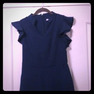 Navy Blue wide leg jumper